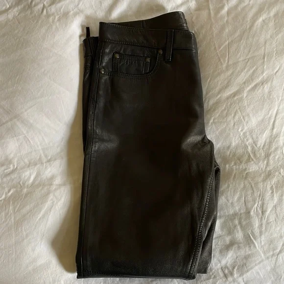 Ralph Lauren Butter Soft Black Leather Jeans, size 31 - Picture 2 of 6